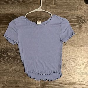 Destined blue crop top